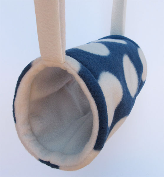 Chinchilla Play Tunnel - 10 Inch Fleece Lined PVC Tube With Patriot Star Design