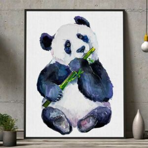 Panda Painting Watercolor Art Print