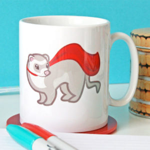 Superhero Ferret Mug