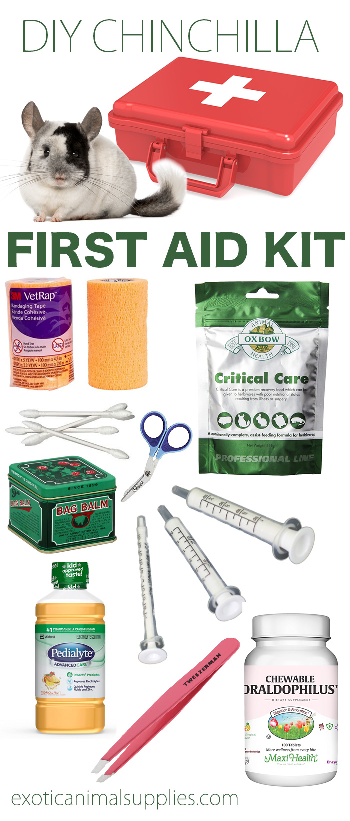 Everything You Need for a DIY Chinchilla First Aid Kit