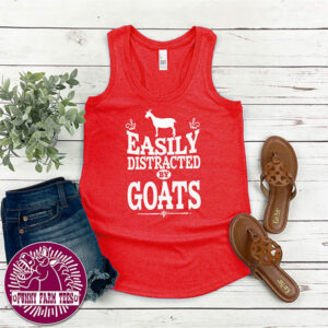 Easily Distracted by Goats Tank Gift Idea