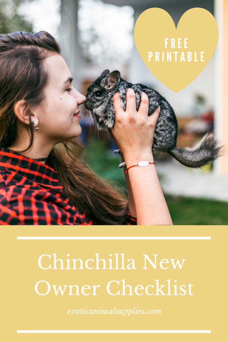 Everything You Need for a Pet Chinchilla - New Owner Checklist Printable