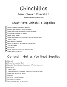 Chinchilla 2025 food list