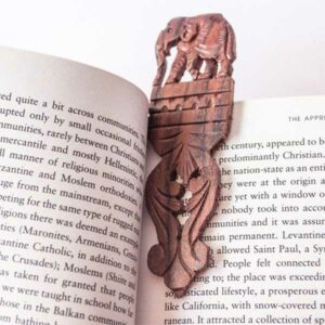 Carved Wooden Elephant Bookmark Gift Idea
